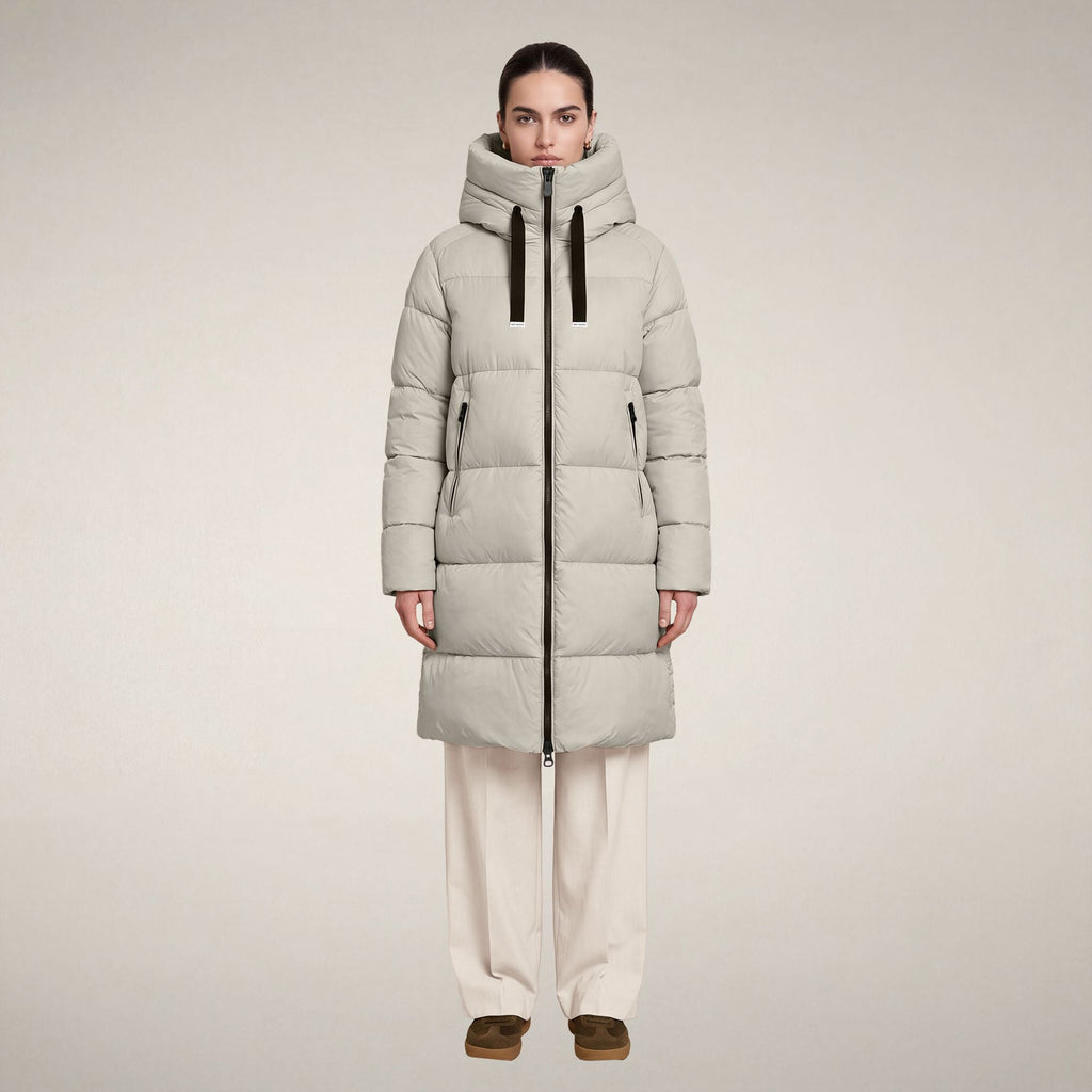 Women's Puffer Coat Isabel in Rainy Beige