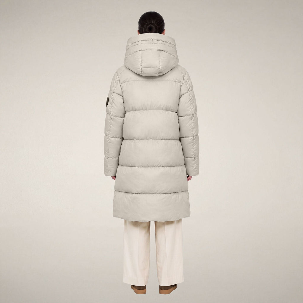 Women's Puffer Coat Isabel in Rainy Beige