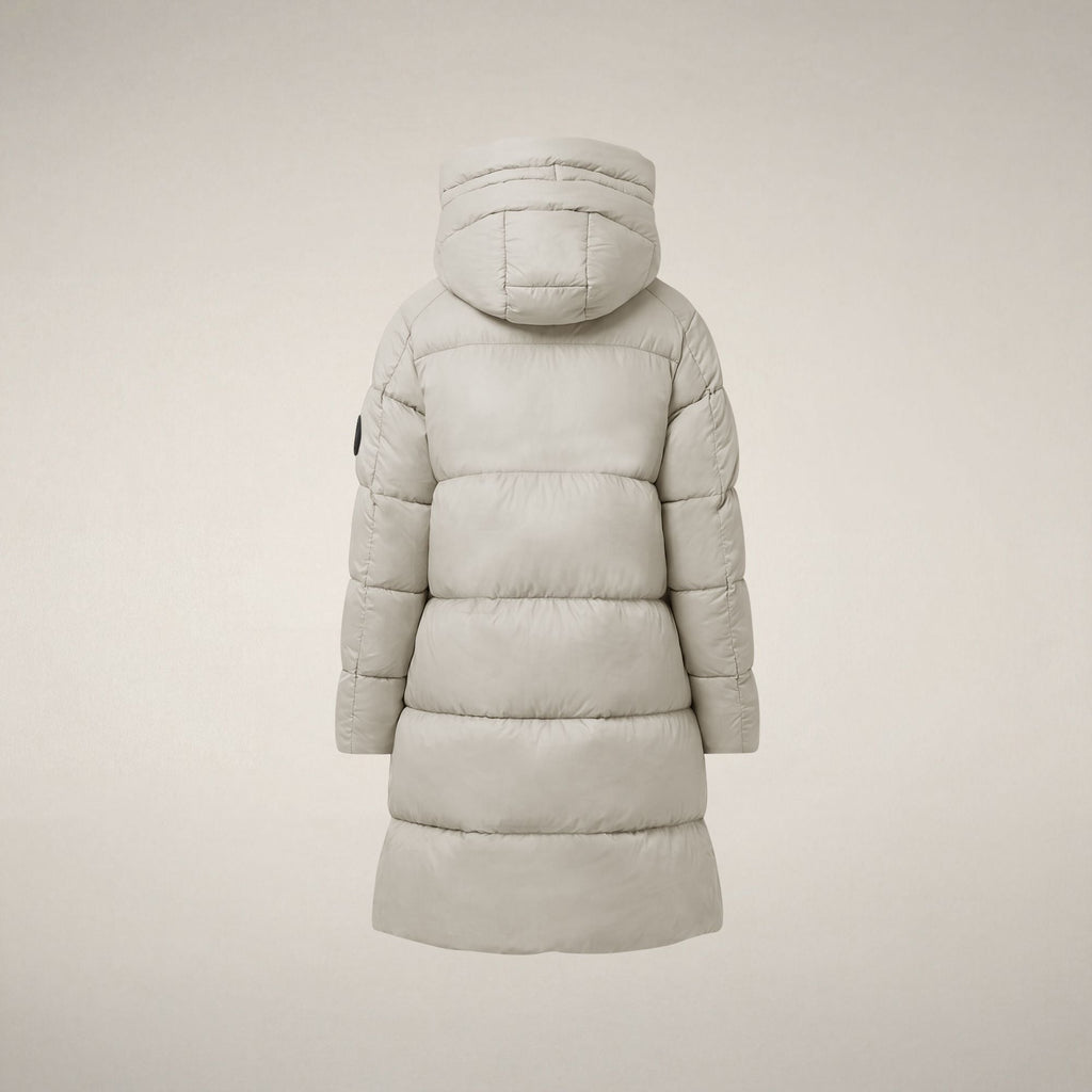 Women's Puffer Coat Isabel in Rainy Beige