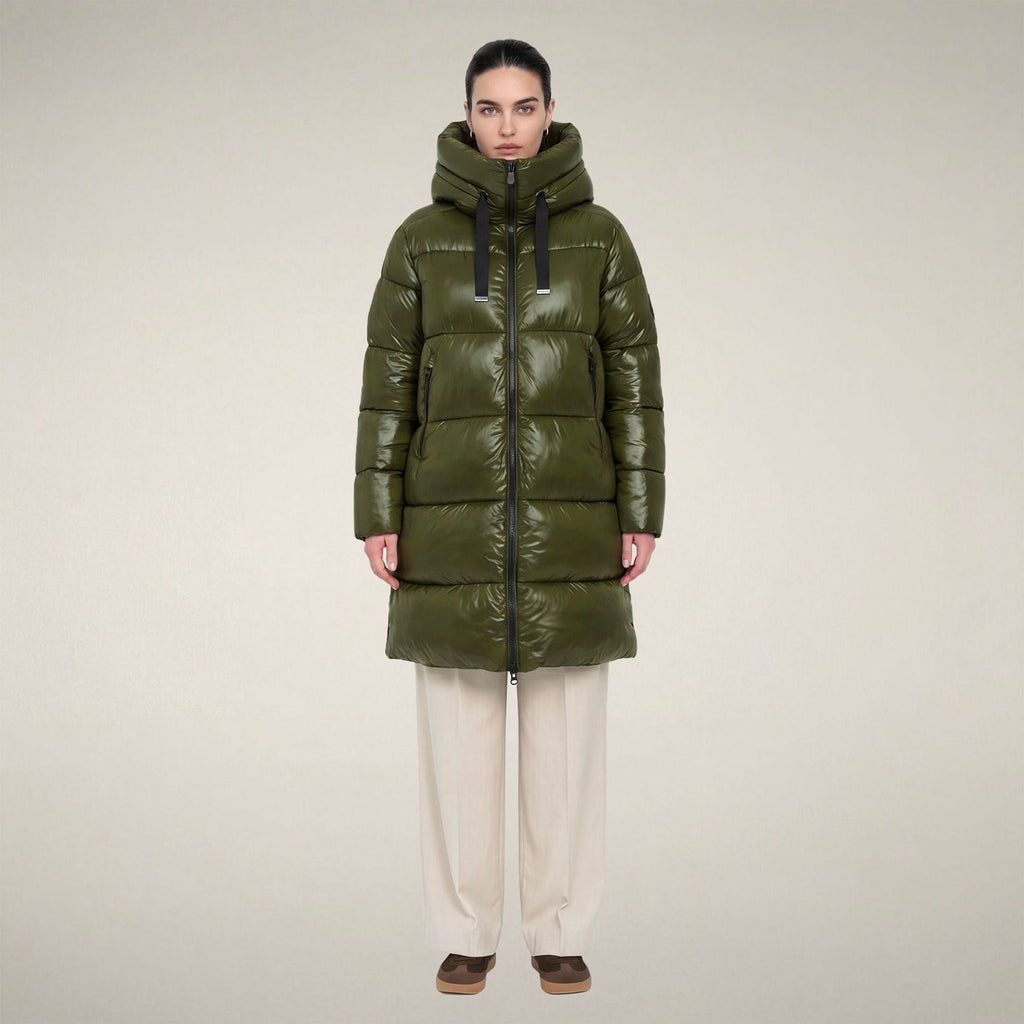 Women's Puffer Coat Isabel in Pine Green