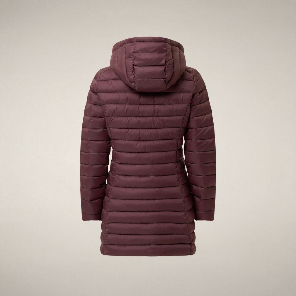 Women's Puffer Coat Carol in Burgundy Black