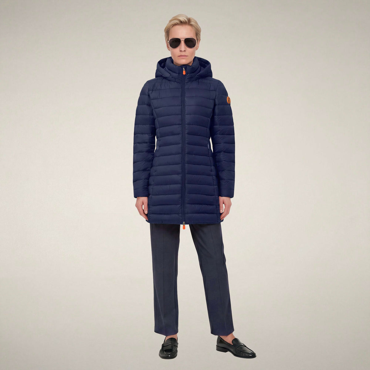 Women's Puffer Coat Carol in Navy Blue