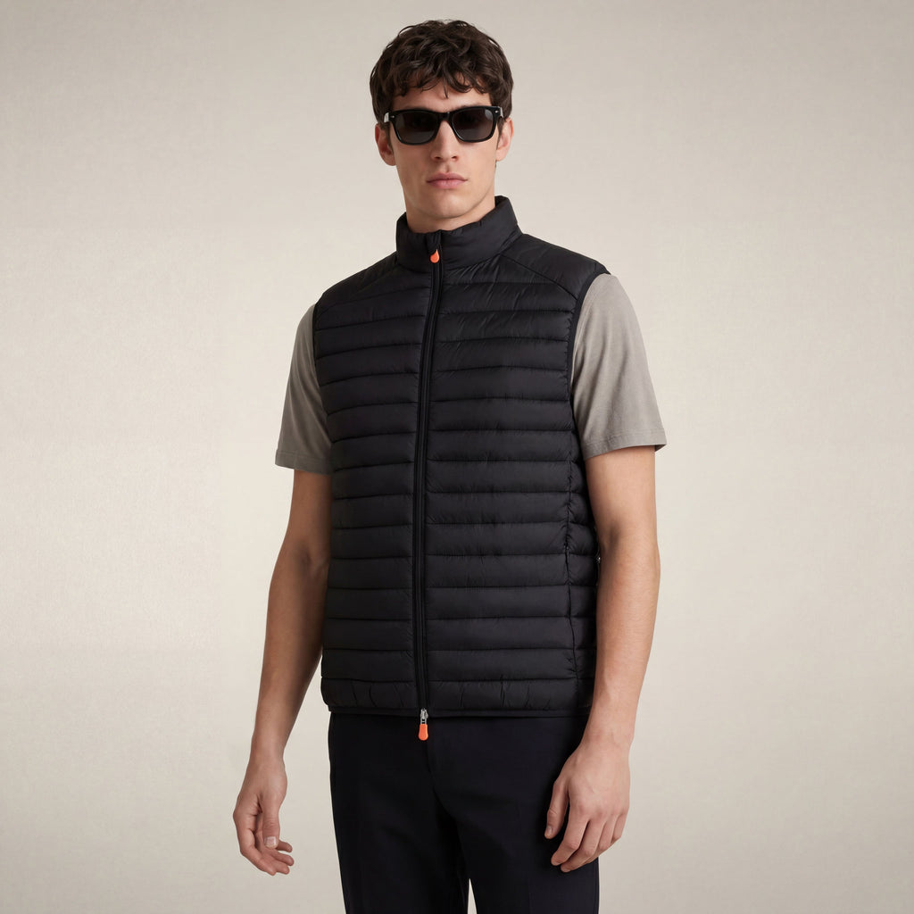 Men's quilted vest Adam in black