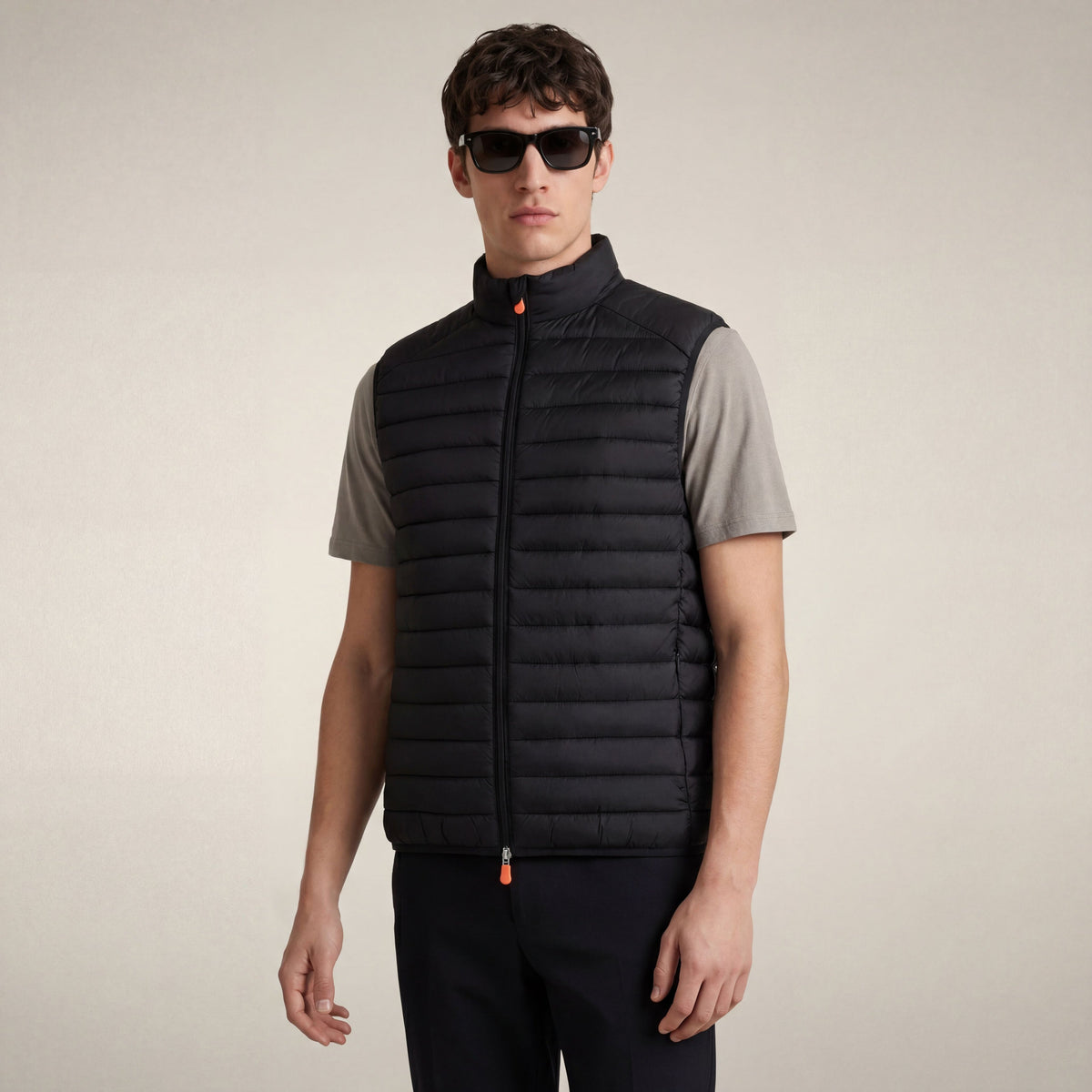 Men's quilted vest Adam in black