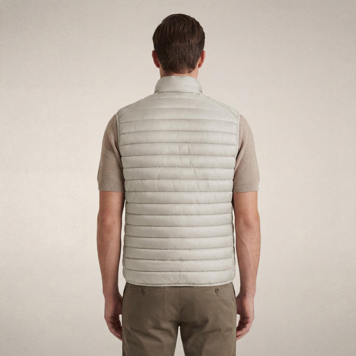 Man's quilted vest Adam in rainy beige