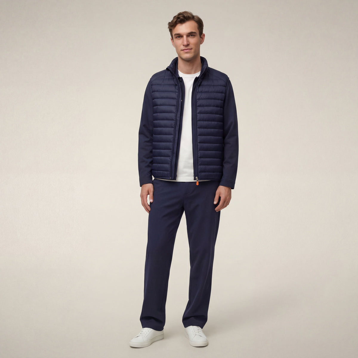 Men's quilted vest Adam in navy blue