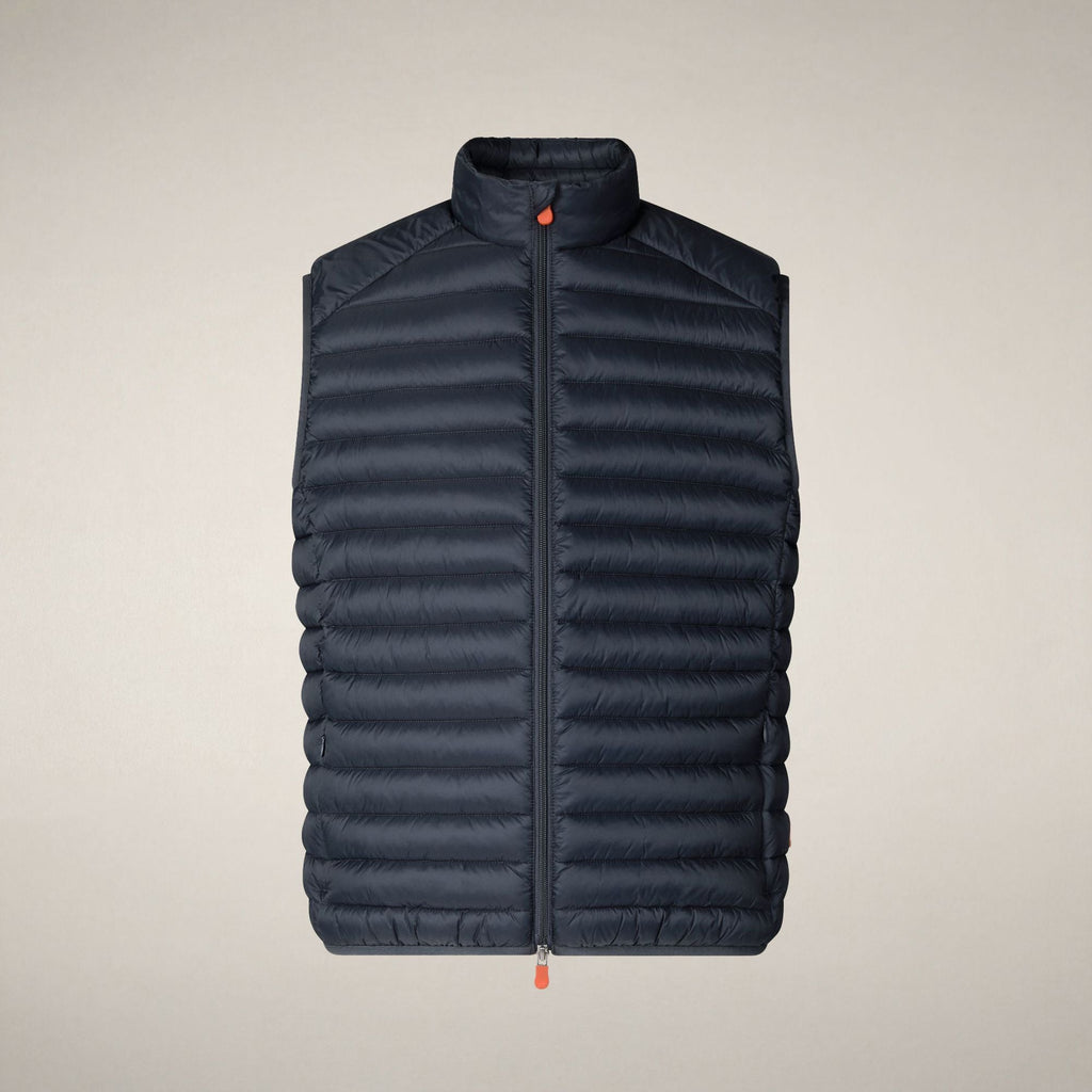 Men's Puffer Vest Adam in Grey Black