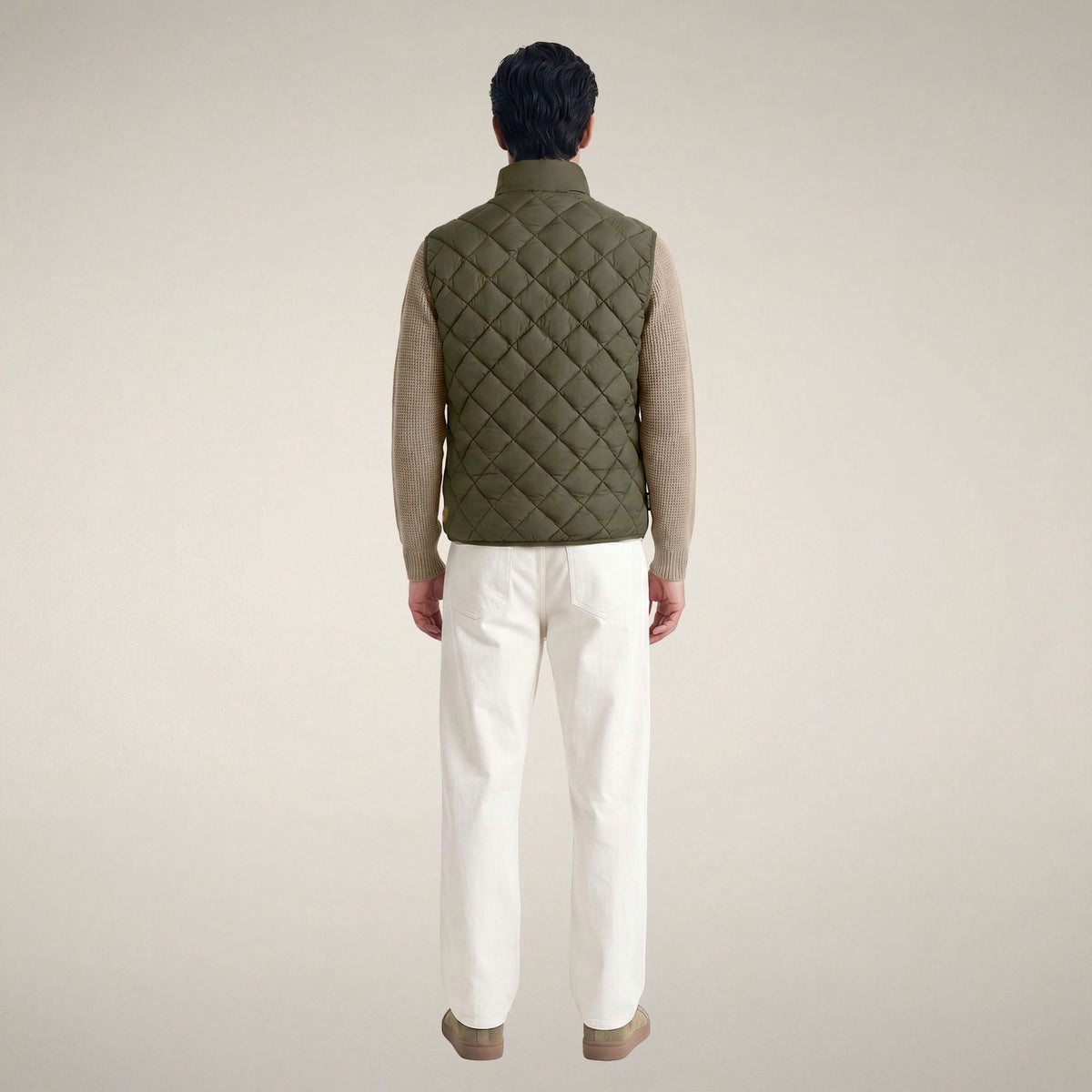 Men's Puffer Vest Fabrice in Snake Green