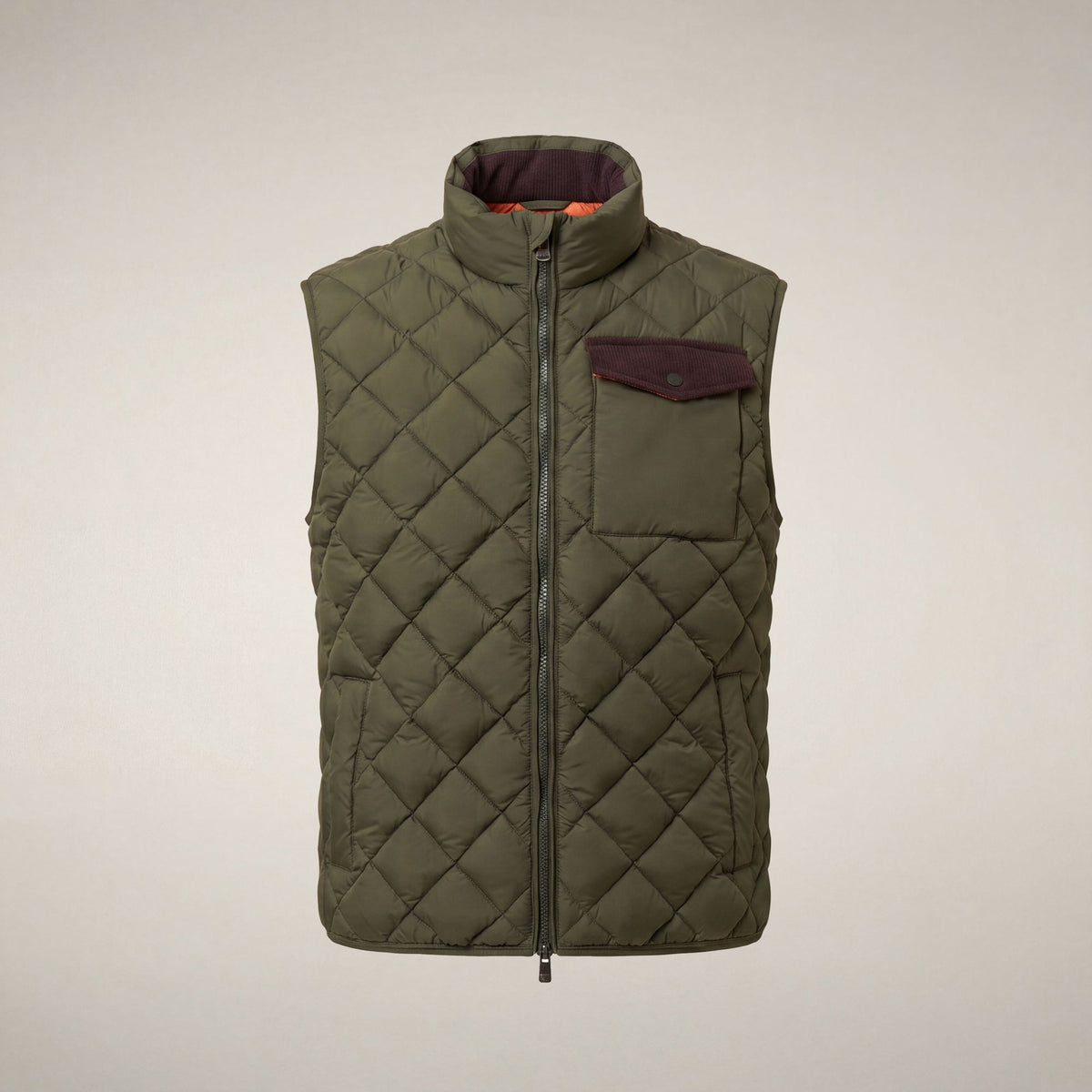 Men's Puffer Vest Fabrice in Snake Green