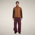 Men's Puffer Vest Vince in Noisette Brown