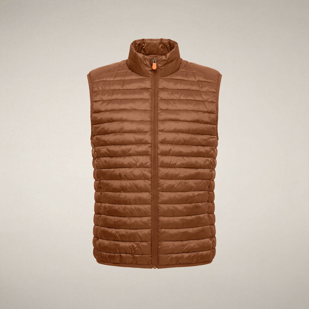 Men's Puffer Vest Vince in Noisette Brown