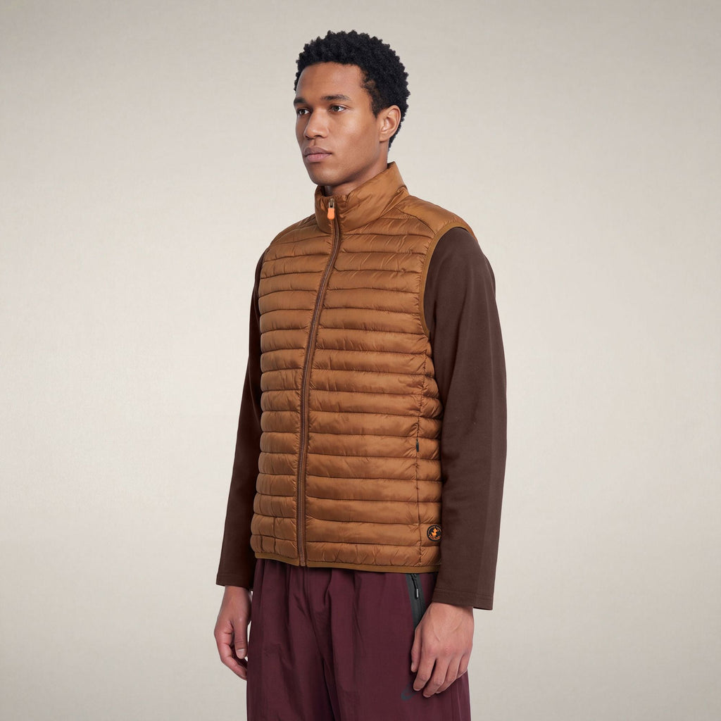 Men's Puffer Vest Vince in Noisette Brown