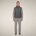 Men's Puffer Vest Rupert in Gunmetal Grey