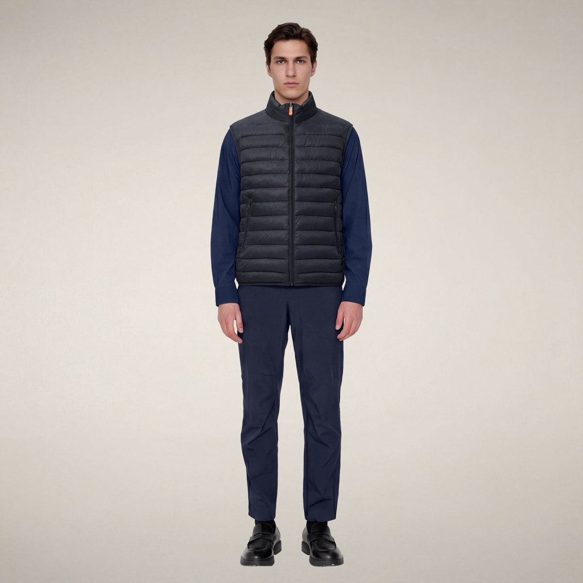 Men's Puffer Vest Rupert in Blue Black