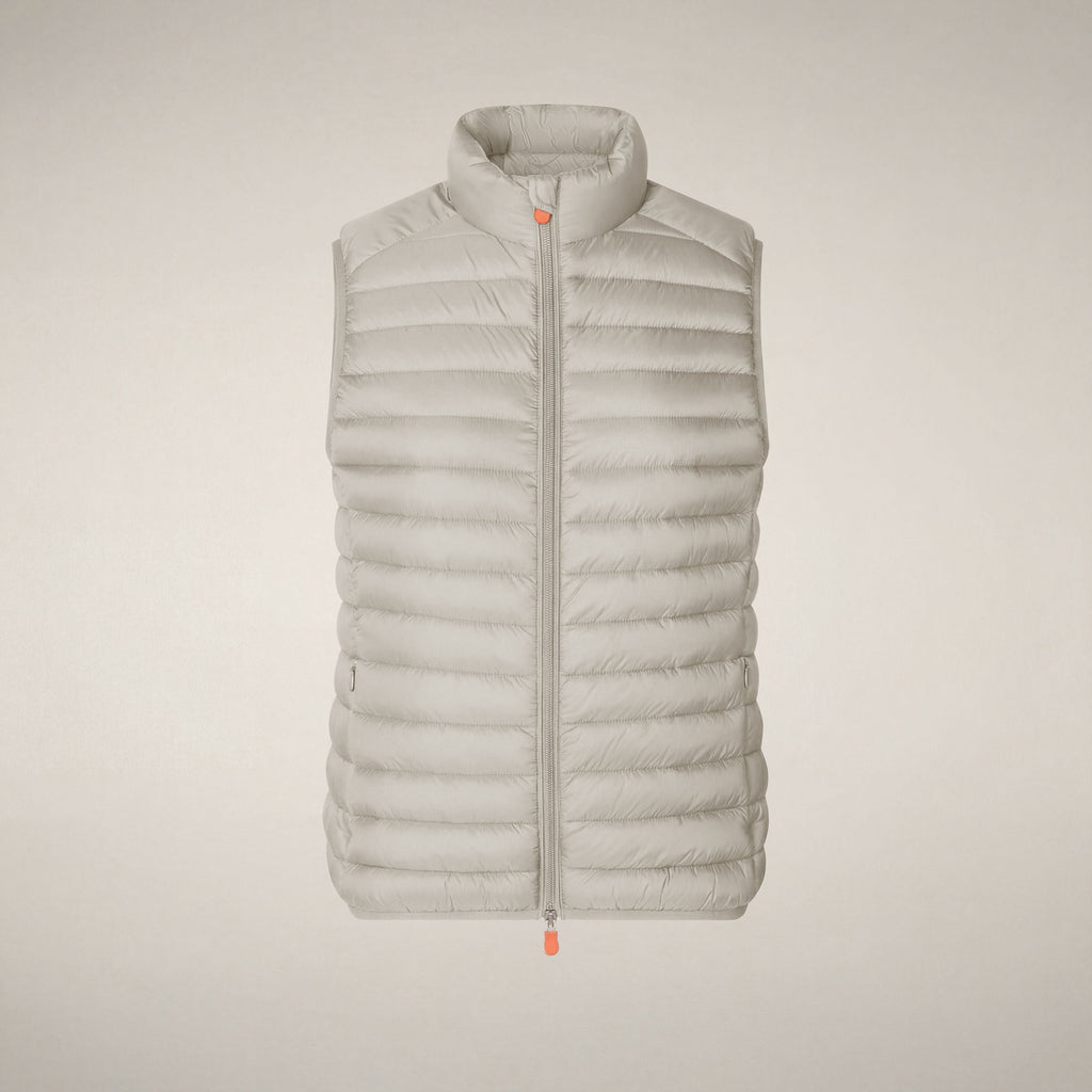 Women's quilted vest Charlotte in rainy beige
