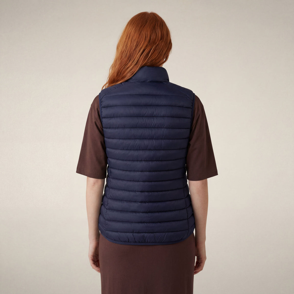 Women's quilted vest Charlotte in navy blue