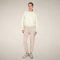 Women's Crewneck Sweatshirt Akemi in Cloud White