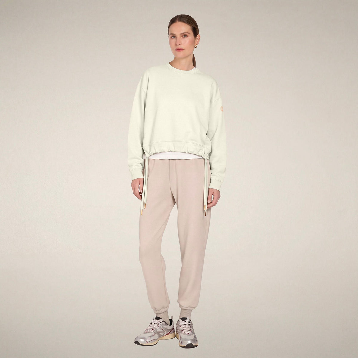 Women's Crewneck Sweatshirt Akemi in Cloud White