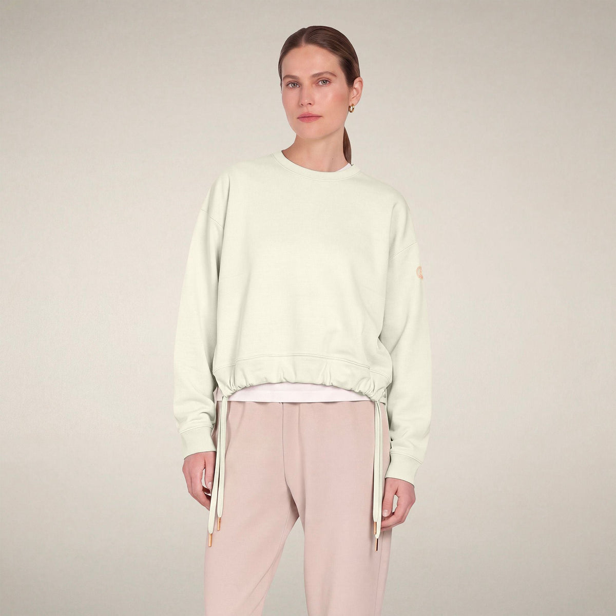 Women's Crewneck Sweatshirt Akemi in Cloud White