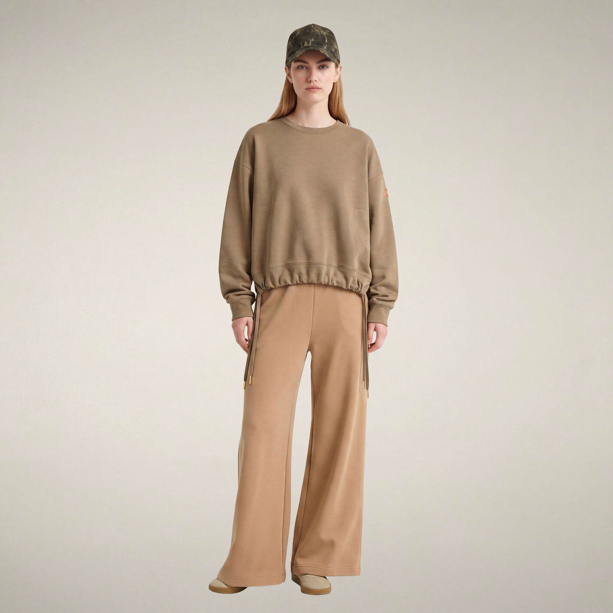 Women's Crewneck Sweatshirt Akemi in Biscuit Beige