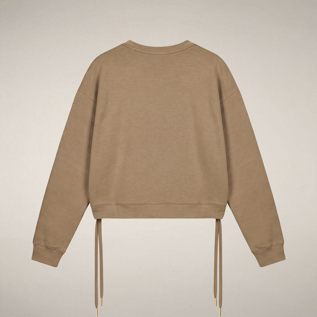Women's Crewneck Sweatshirt Akemi in Biscuit Beige