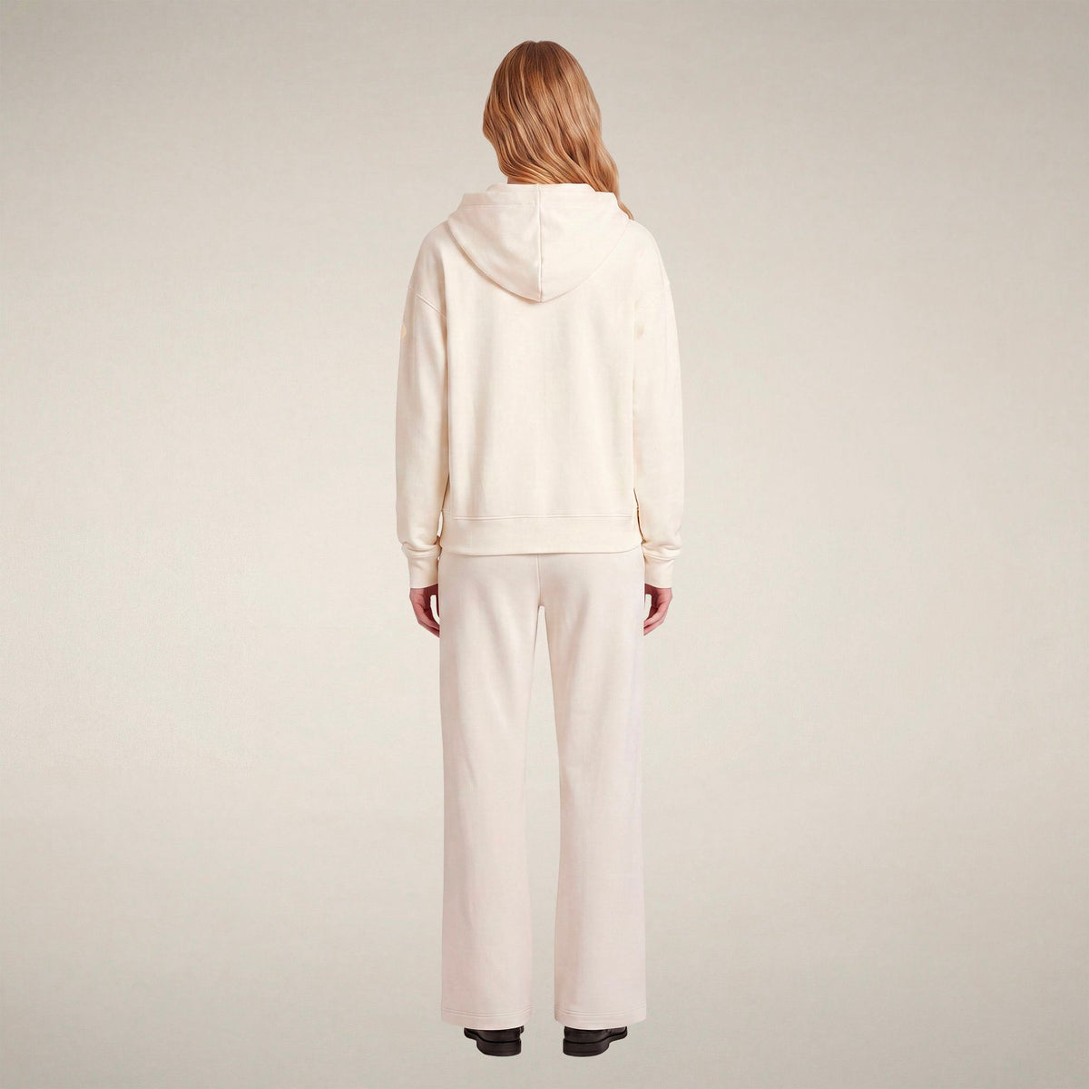 Women's Zip-Up Hoodie Kiku in Cloud White