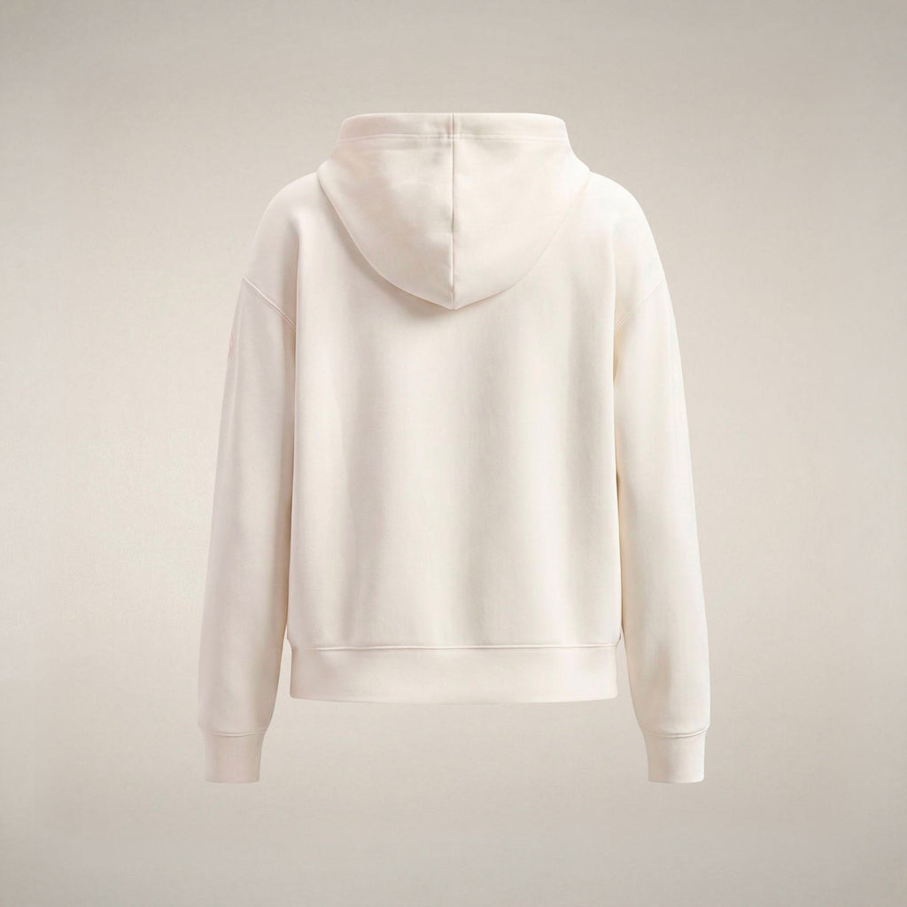 Women's Zip-Up Hoodie Kiku in Cloud White