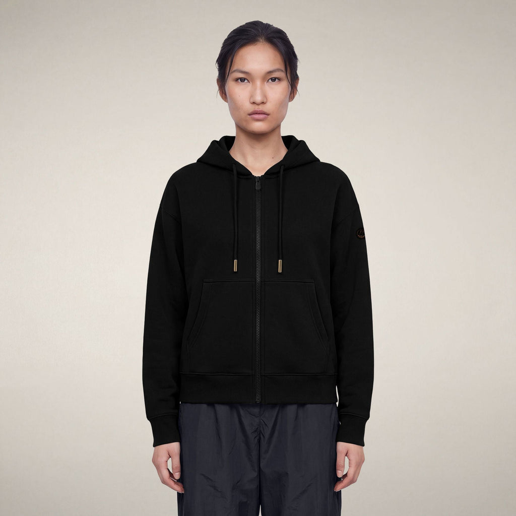 Women's Zip-Up Hoodie Kiku in Black
