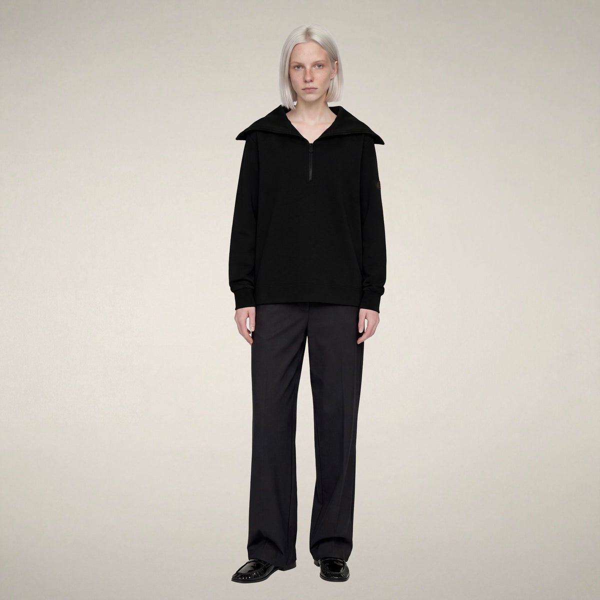 Women's Half-Zip Top Hinata in Black