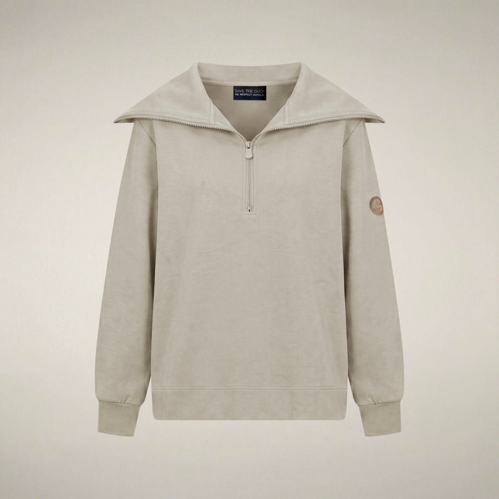 Women's Half-Zip Top Hinata in Rainy Beige