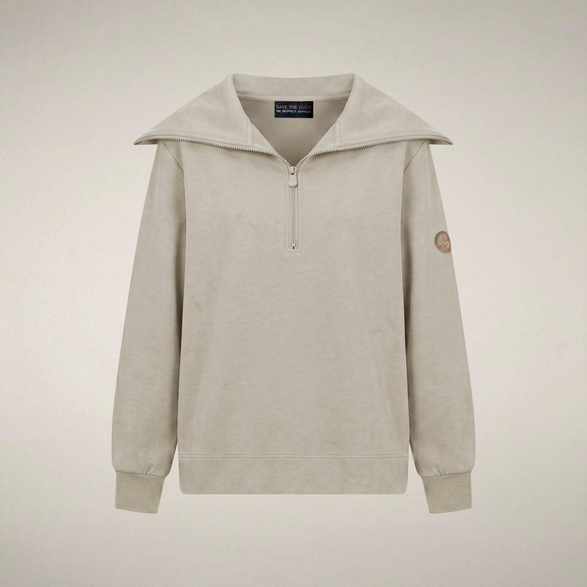 Women's Half-Zip Top Hinata in Rainy Beige
