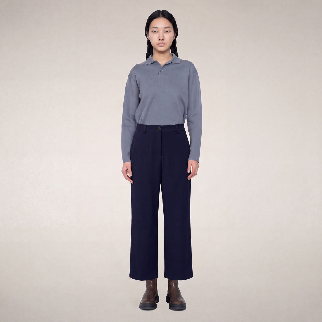 Pantalones chinos Gita para mujer en azul marino