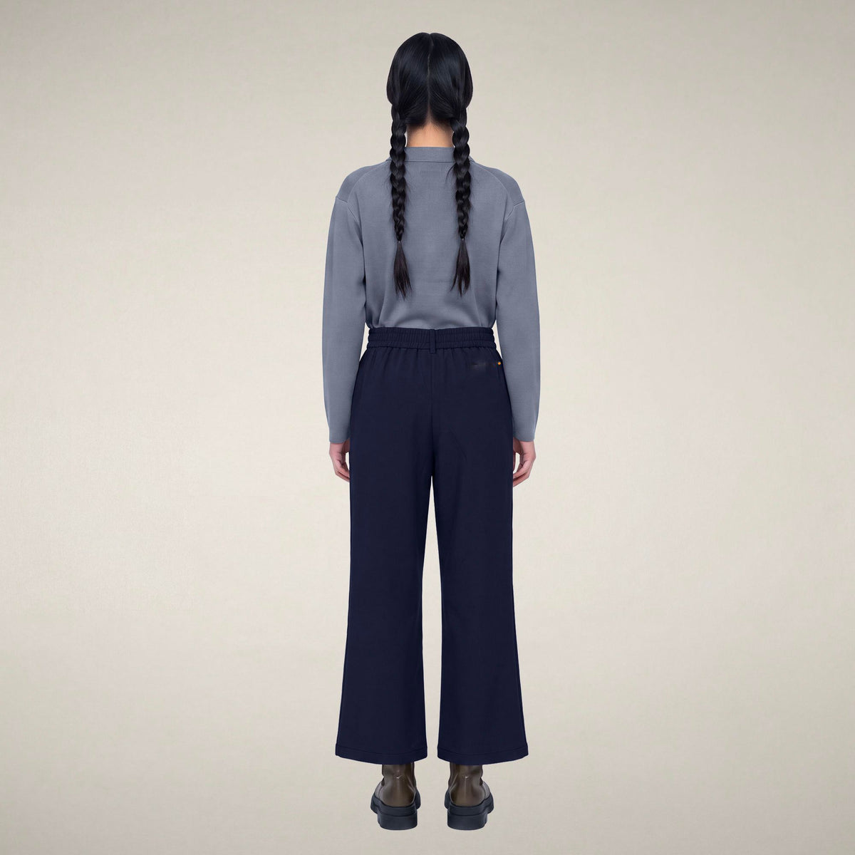 Pantalones chinos Gita para mujer en azul marino