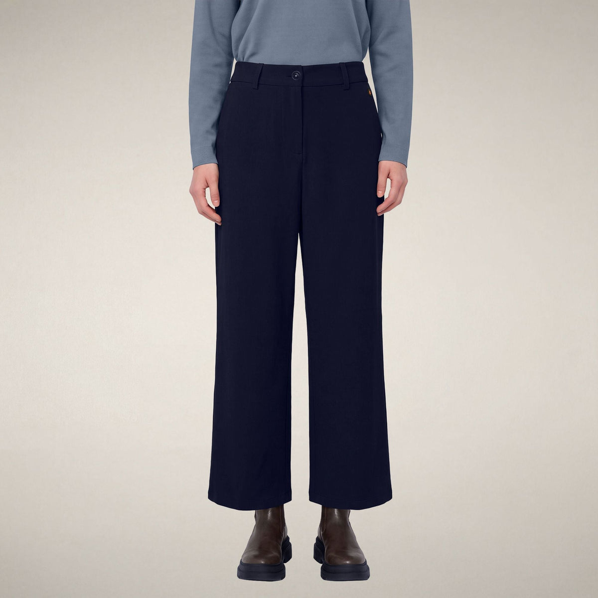Pantalones chinos Gita para mujer en azul marino
