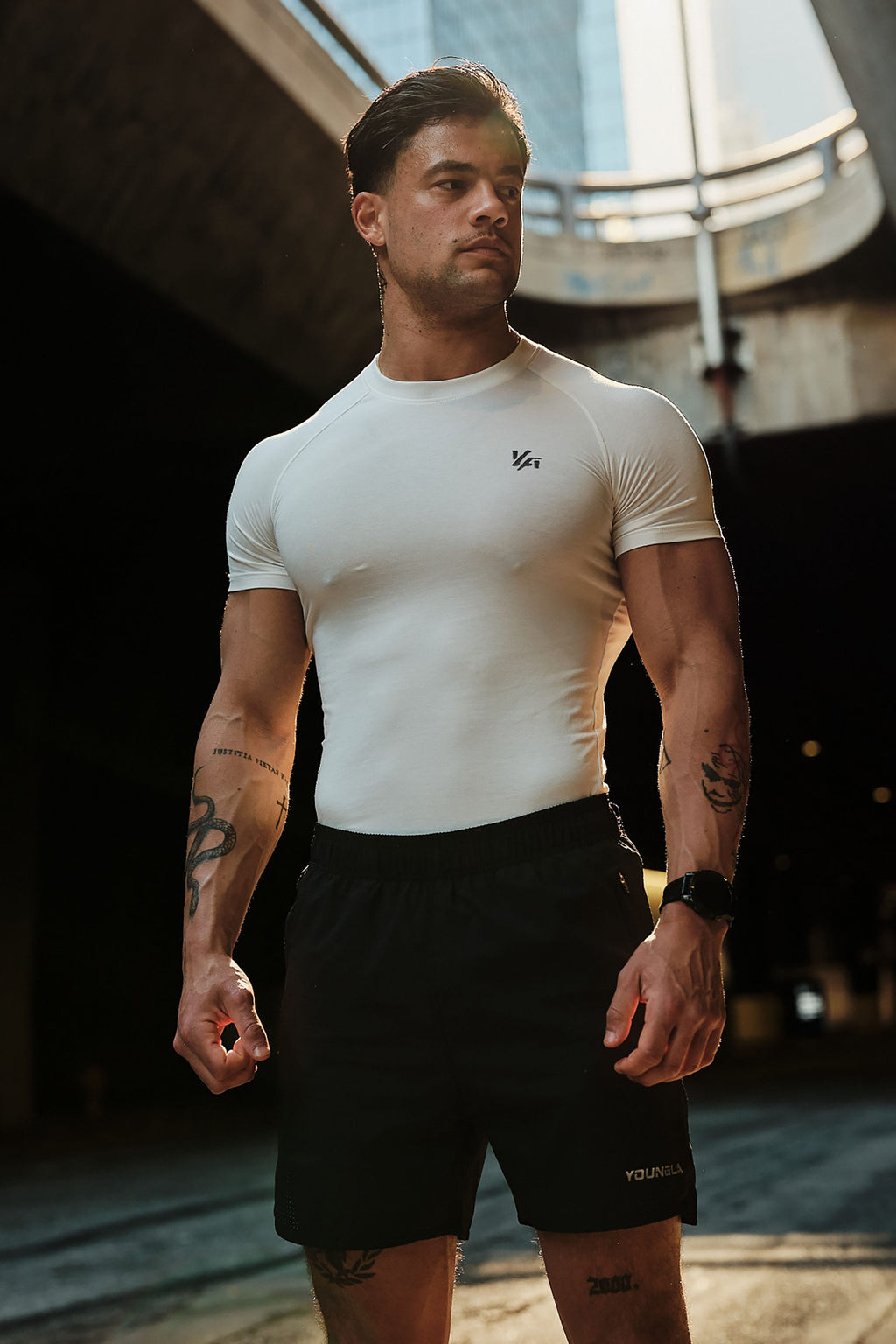 4016 - T-shirts de compression en coton naturel