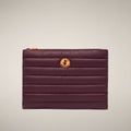 Unisex Quilted Pouch Shaula in Burgundy Black