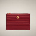 Unisex Quilted Pouch Shaula in Dark Red