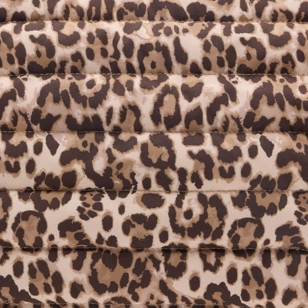 Unisex Quilted Pouch Clio with leopard print