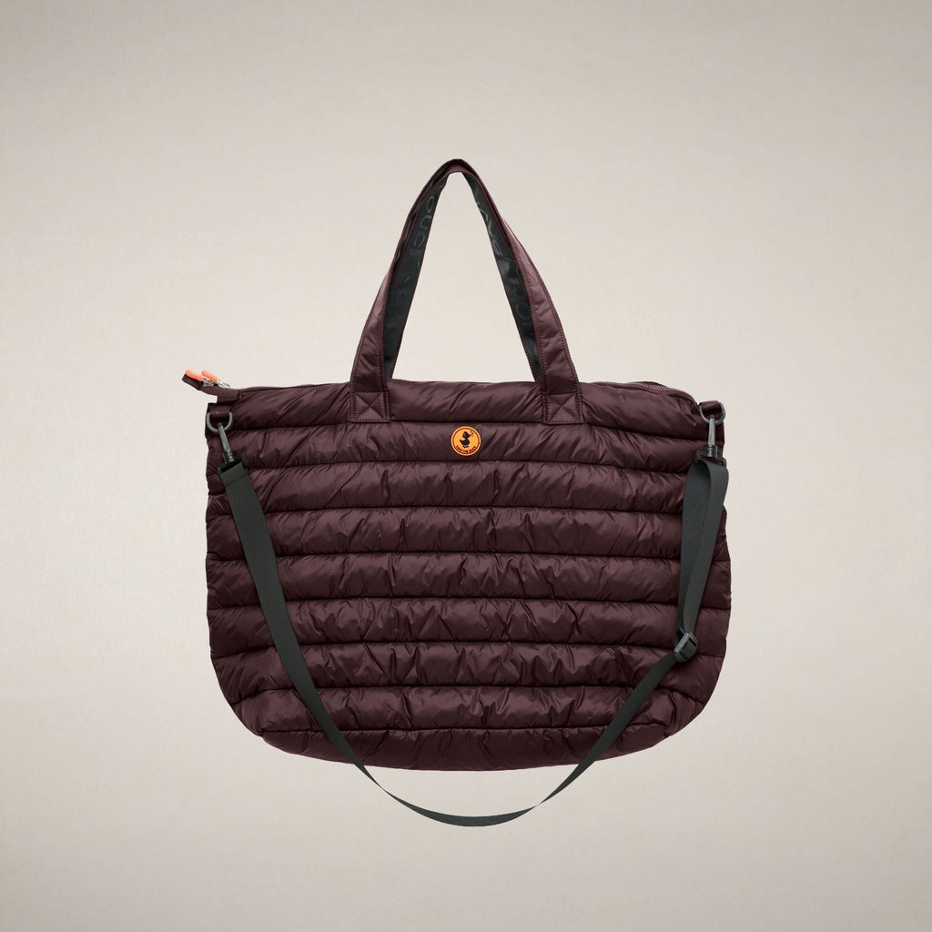 Unisex Padded Shopper Bag Angus in Burgundy Black