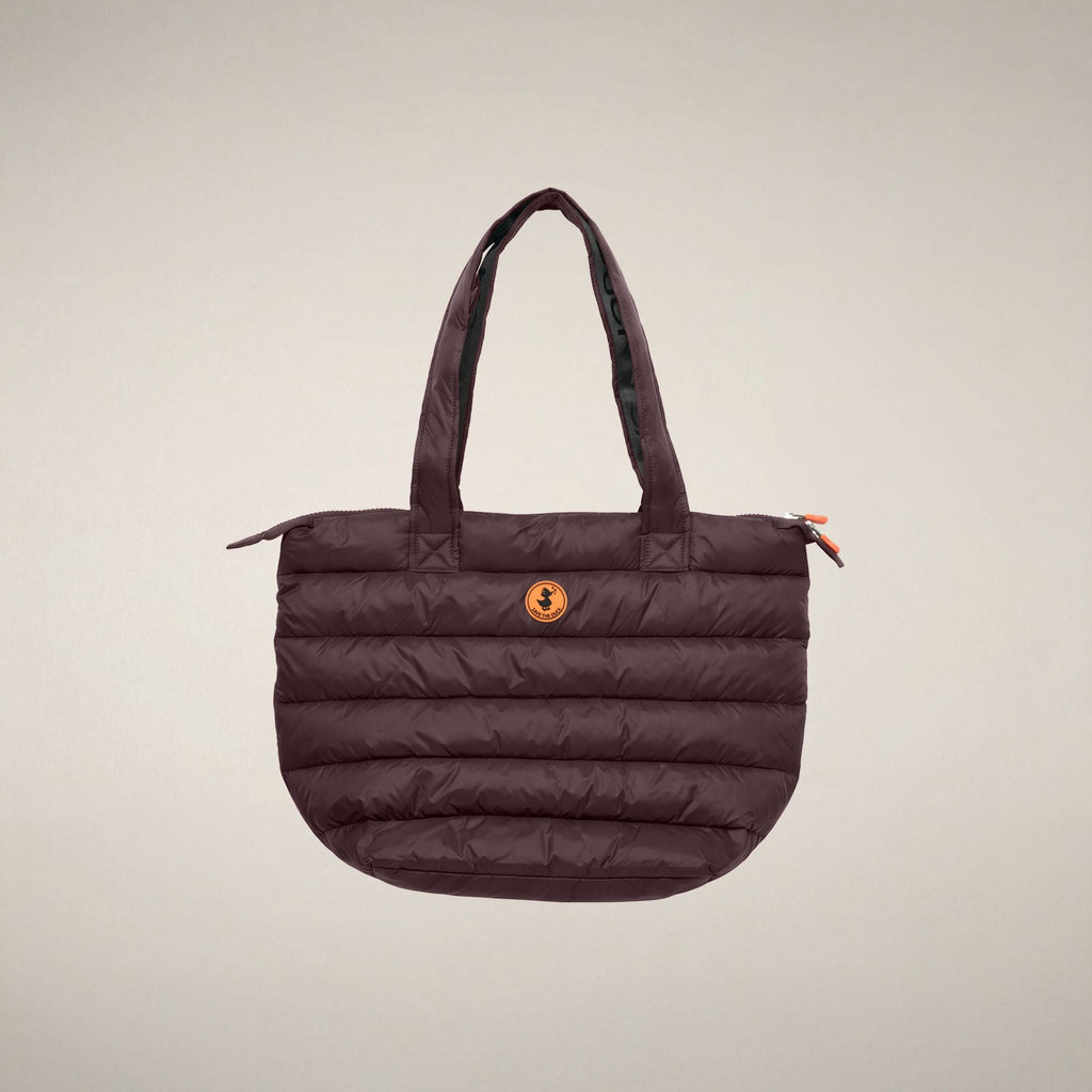 Unisex Padded Shopper Bag Caron in Burgundy Black