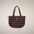 Unisex Padded Shopper Bag Caron in Burgundy Black