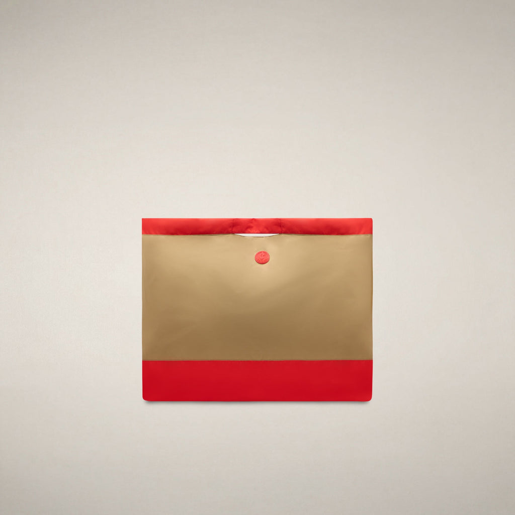 Bolso unisex Giah en marrón caqui y rojo Jack