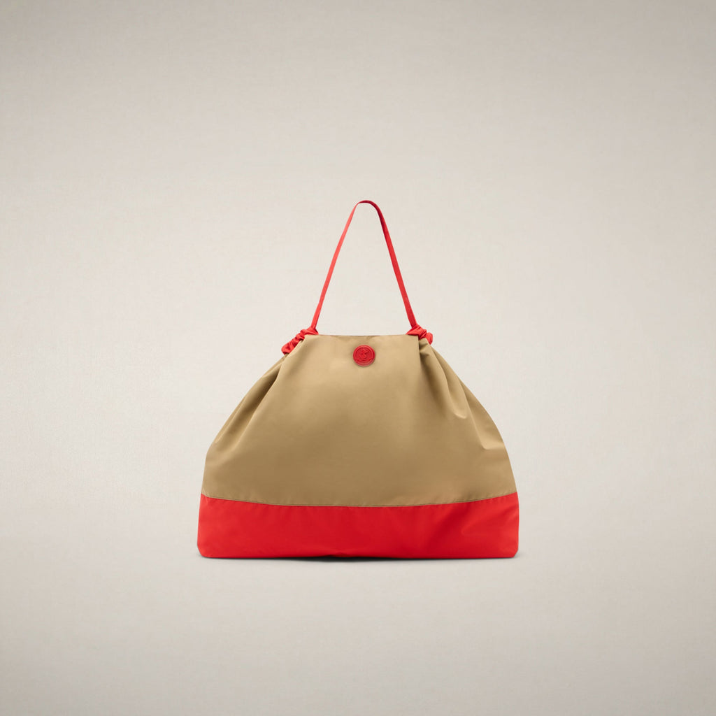 Bolso unisex Giah en marrón caqui y rojo Jack