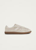 Tb.490 Gehaakte crèmekleurige leren sneakers