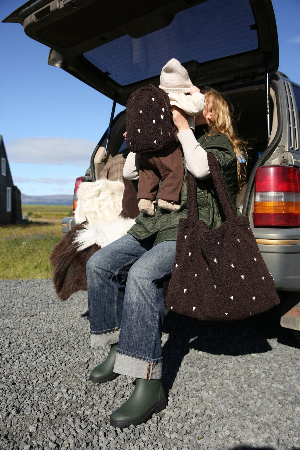 Teddy-Mini-Rucksack | Schokoladenherzen