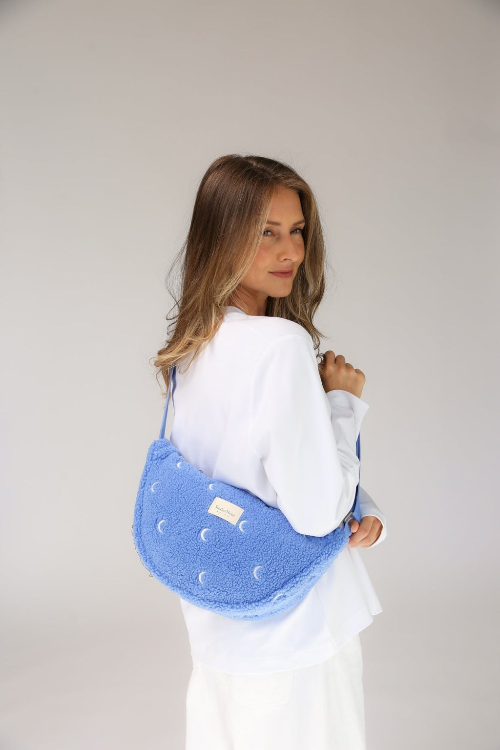 Teddy Erwachsenen-Gürteltasche | Hellblauer Mond
