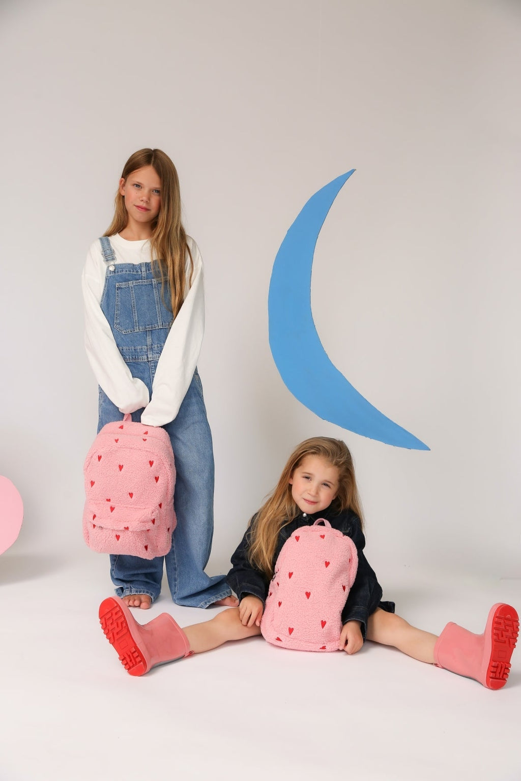 Teddy Mini Rugzak | Lichtroze Hartjes