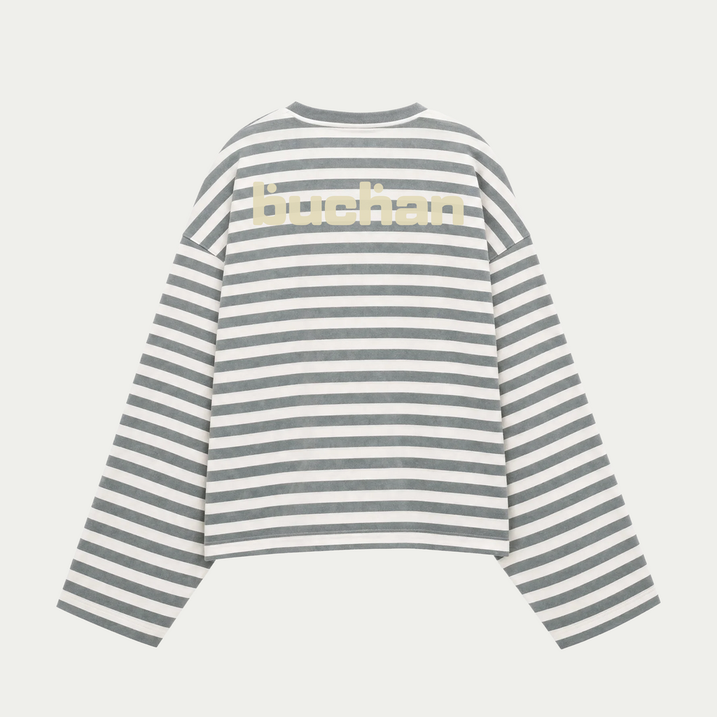 Striped Long Sleeve Shirt - Turquoise