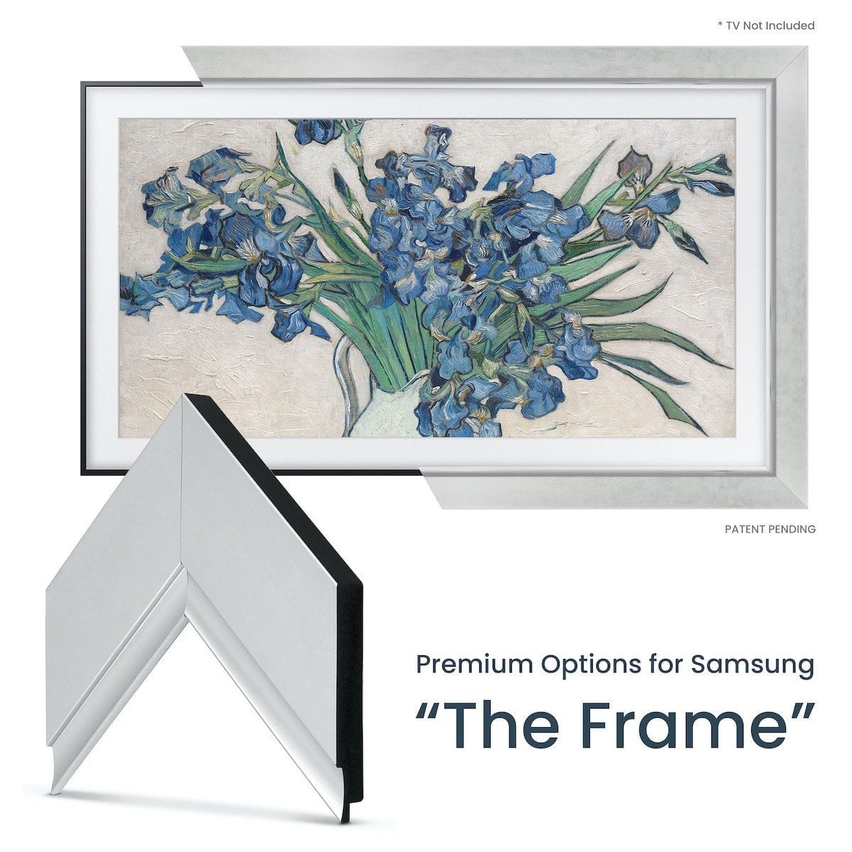 Frame My TV Samsung The Frame  55" Premiere Frame In Contemporary Silver - FRM-SF-D4013-55 - image 2