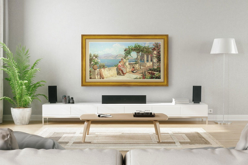 Frame My TV Samsung The Frame  85" Premiere Frame In Antique Gold - FRM-SF-D5179-85 - image 3